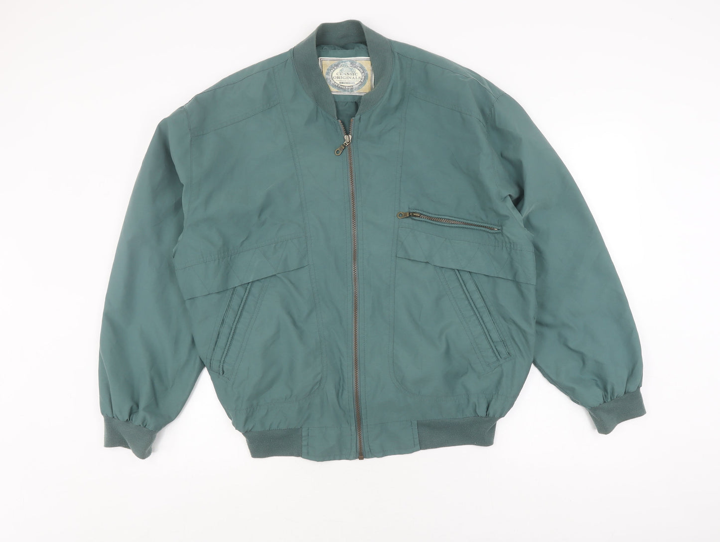 Mens UK Size S C&A Green Bomber Jacket