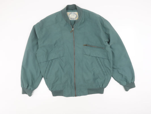 Mens UK Size S C&A Green Bomber Jacket