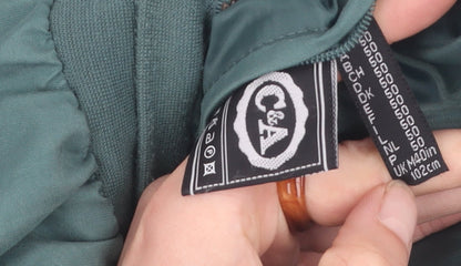 Mens UK Size S C&A Green Bomber Jacket