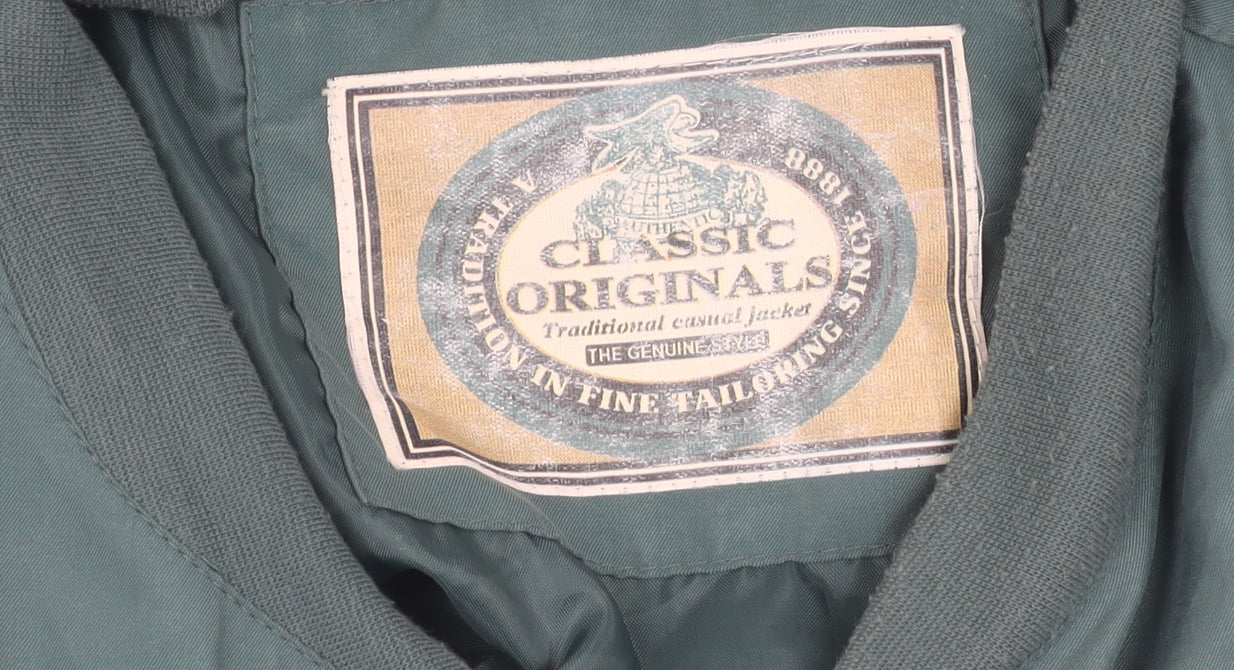 Mens UK Size S C&A Green Bomber Jacket