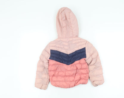 Mountain Warehouse Girls Pink & Blue Puffer Jacket 2-3 Years