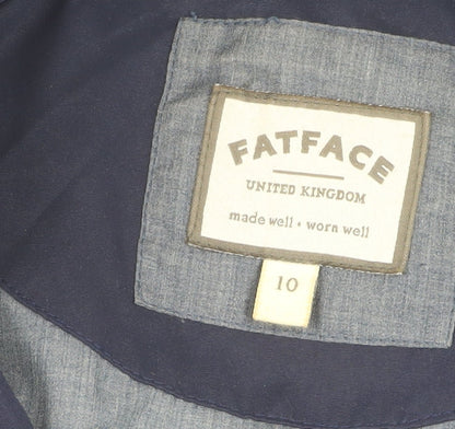 Womens UK Size 10 FatFace Blue Puffer Jacket