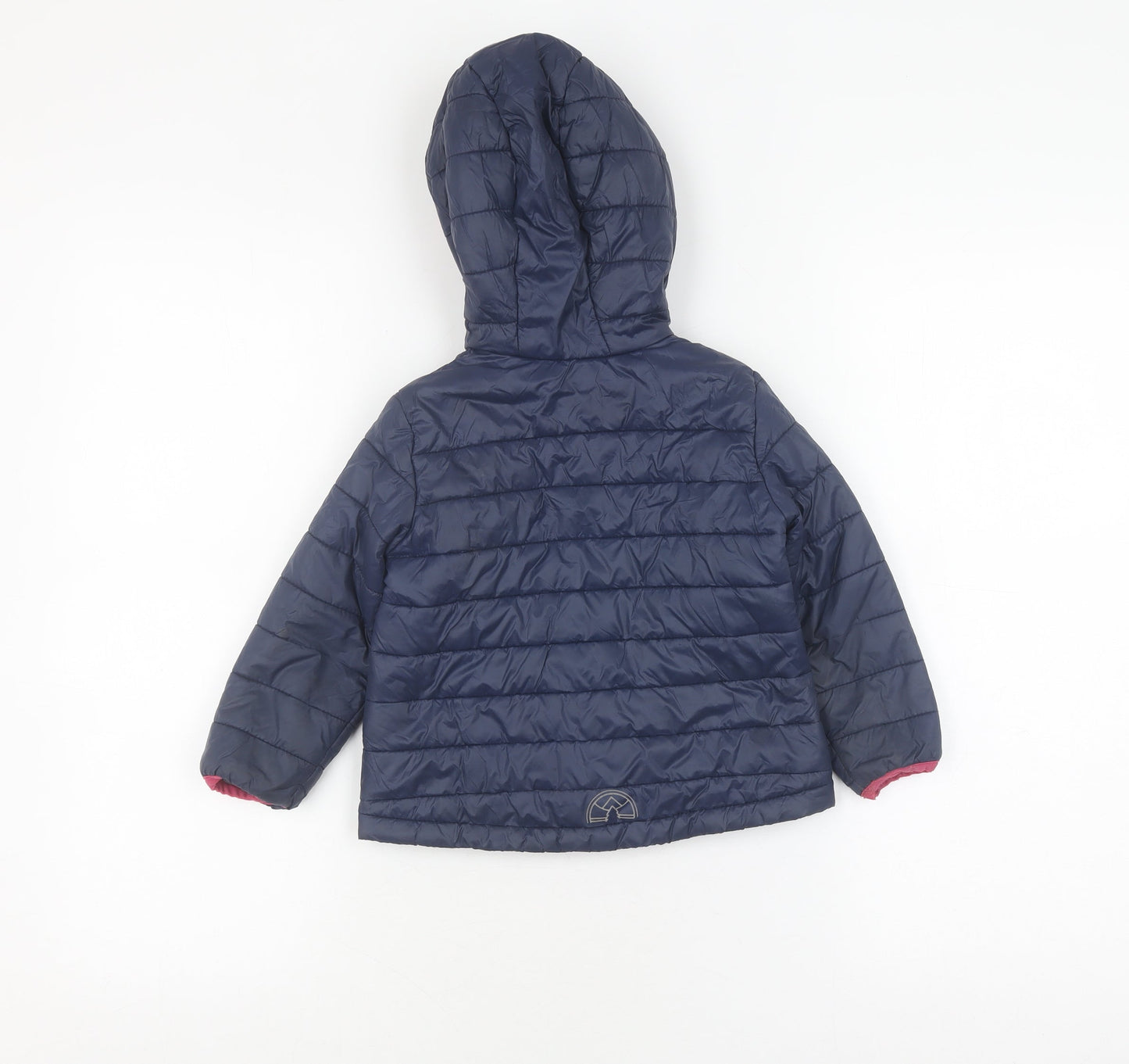 Girls Blue Decathlon Puffer Jacket, Hooded, Size 2-3 Years