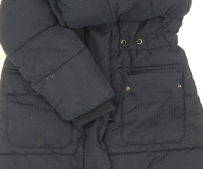 Jasper Conran Girls Black Puffer Jacket Age 5-6