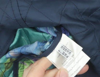 Womens UK Size 8 Fuchs Schmitt Blue Quilted Coat