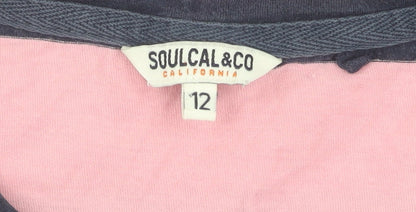 Womens UK Size 12 SoulCal & Co Pink  T-Shirt