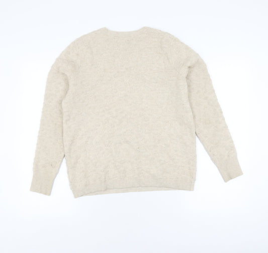 Womens UK Size M Oasis Beige Pullover Jumper