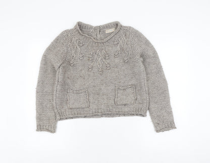 Womens UK Size 10 Marks and Spencer Grey Pullover Jumper