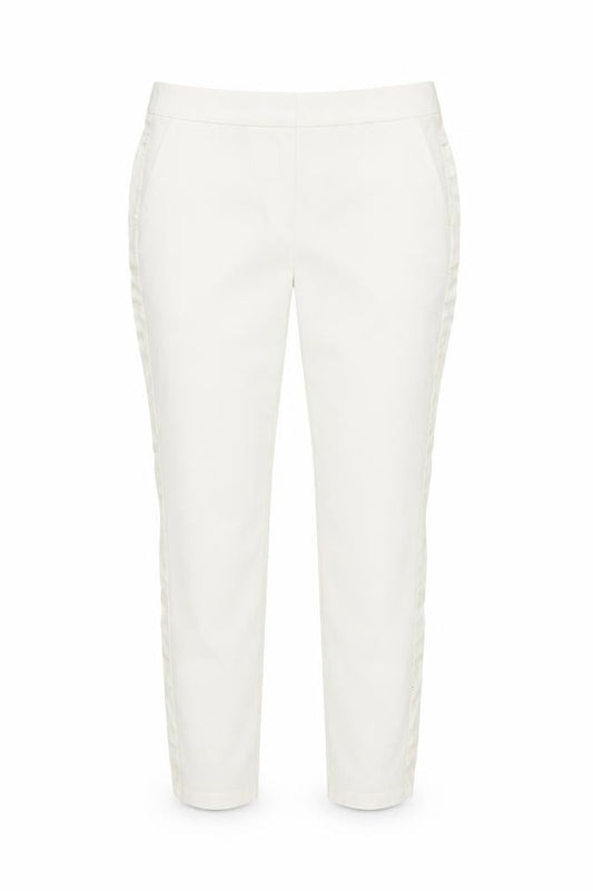 Front view of ASOS Women’s White Trousers, size UK 8