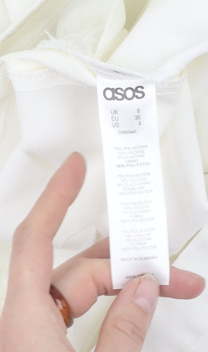 Womens UK Size 8 ASOS   White Trousers