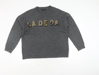 Womens UK Size L NEXT Grey Pullover Jumper