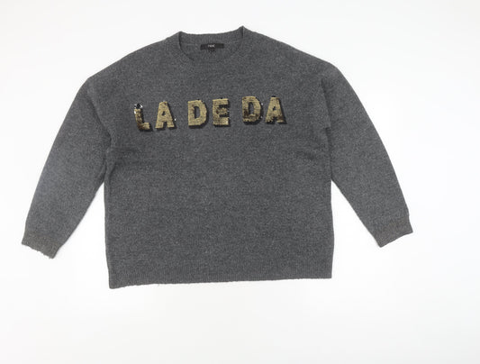 Womens UK Size L NEXT Grey Pullover Jumper