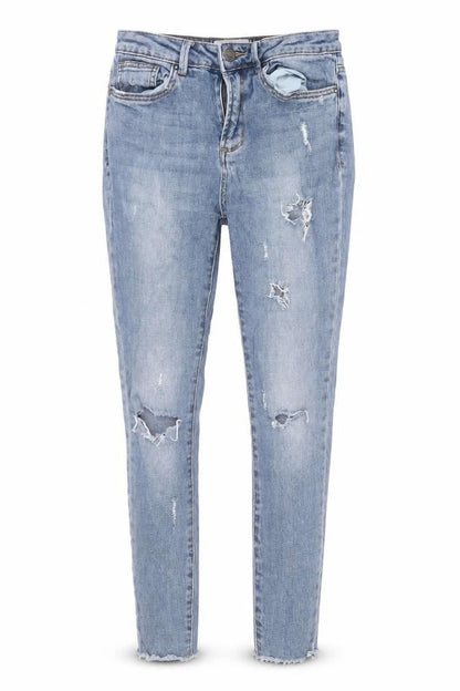 Womens UK Size 8 New Look Slim Fit Skinny Blue Jeans