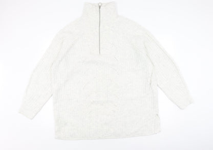 Marks and Spencer Men's Grey XL Roll Neck Jumper