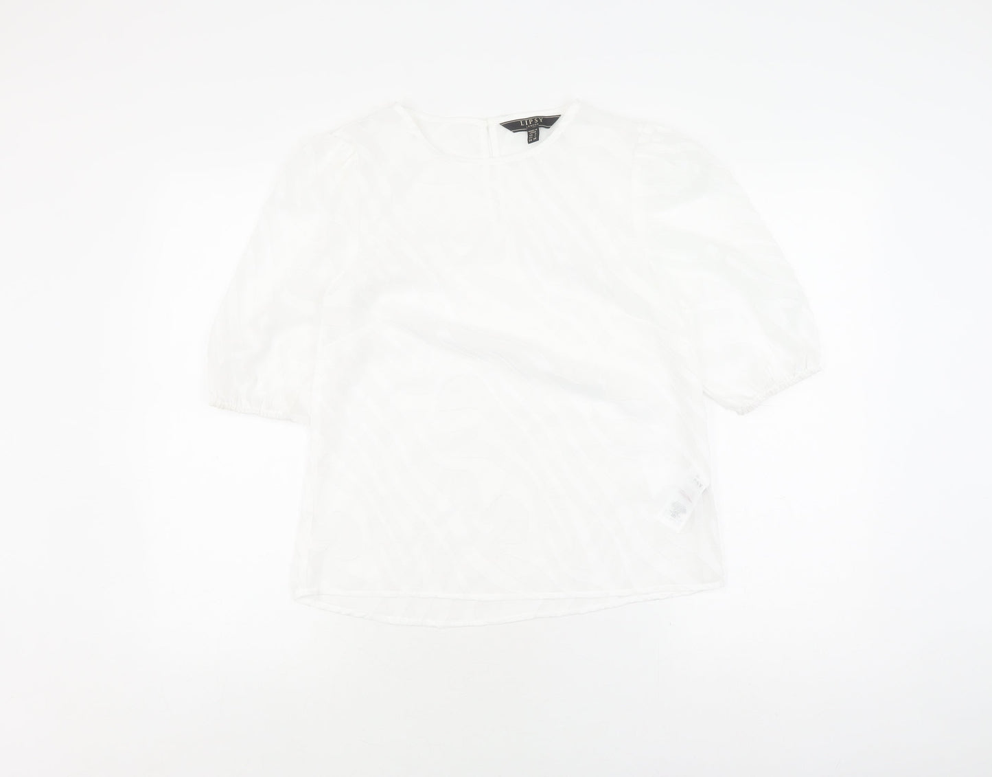 Womens UK Size 6 Lipsy White  Blouse