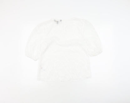 Womens UK Size 6 Lipsy White  Blouse