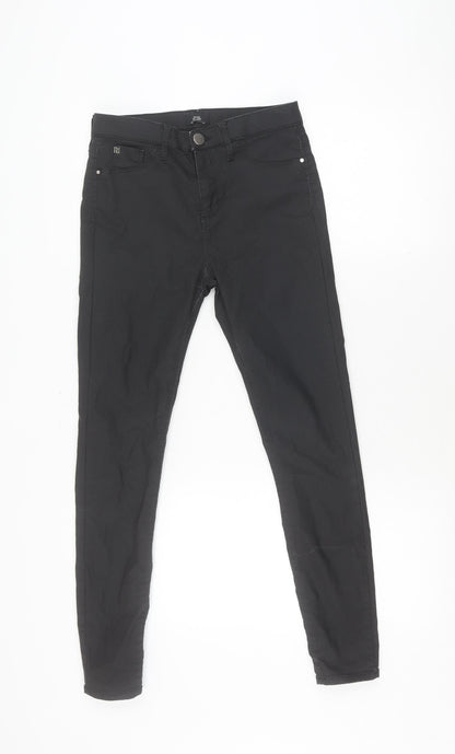 River Island Women's Black Skinny Trousers Size 10