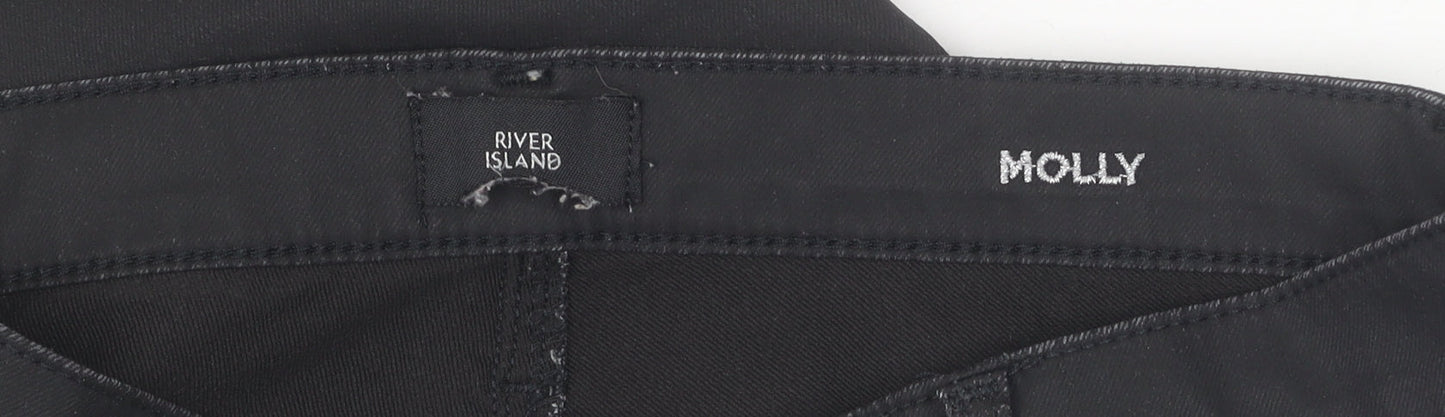 River Island Women's Black Skinny Trousers Size 10