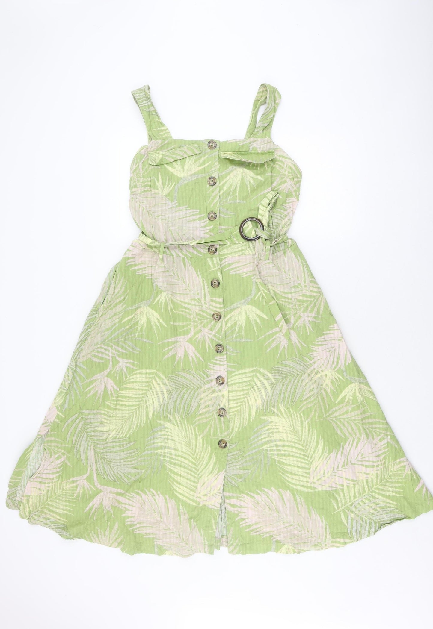 Monsoon Women's Green Floral Sundress, Size 18