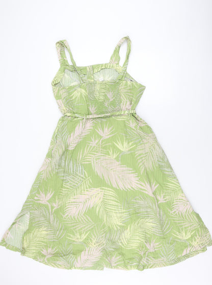 Monsoon Women's Green Floral Sundress, Size 18
