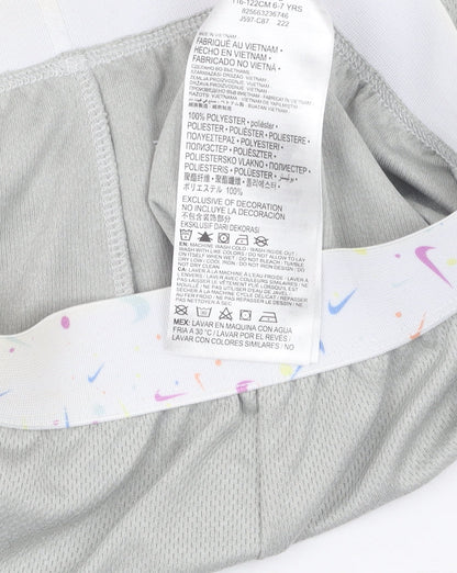 Nike Girls Athletic Grey Shorts - Size 6-7 Years