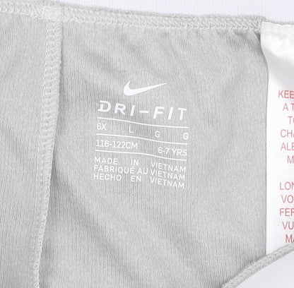 Nike Girls Athletic Grey Shorts - Size 6-7 Years