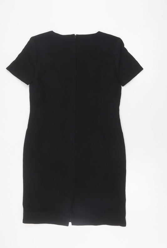 C&A Women's Black Sheath Dress Size 8 Wool