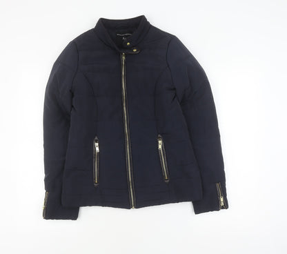 Womens UK Size 8 Dorothy Perkins Black Puffer Jacket