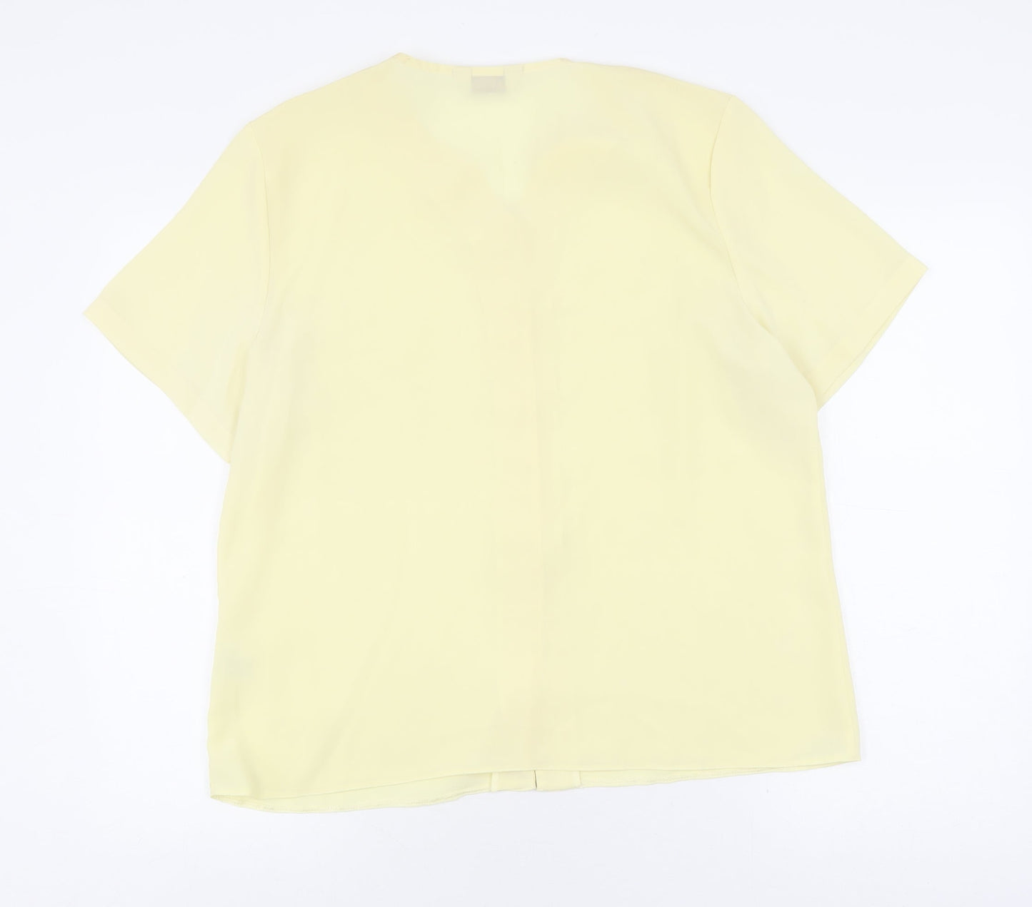 Womens UK Size 16 Bon Marché Yellow  Blouse