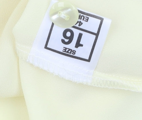 Womens UK Size 16 Bon Marché Yellow  Blouse