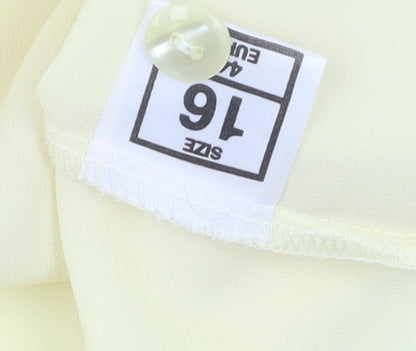 Womens UK Size 16 Bon Marché Yellow  Blouse