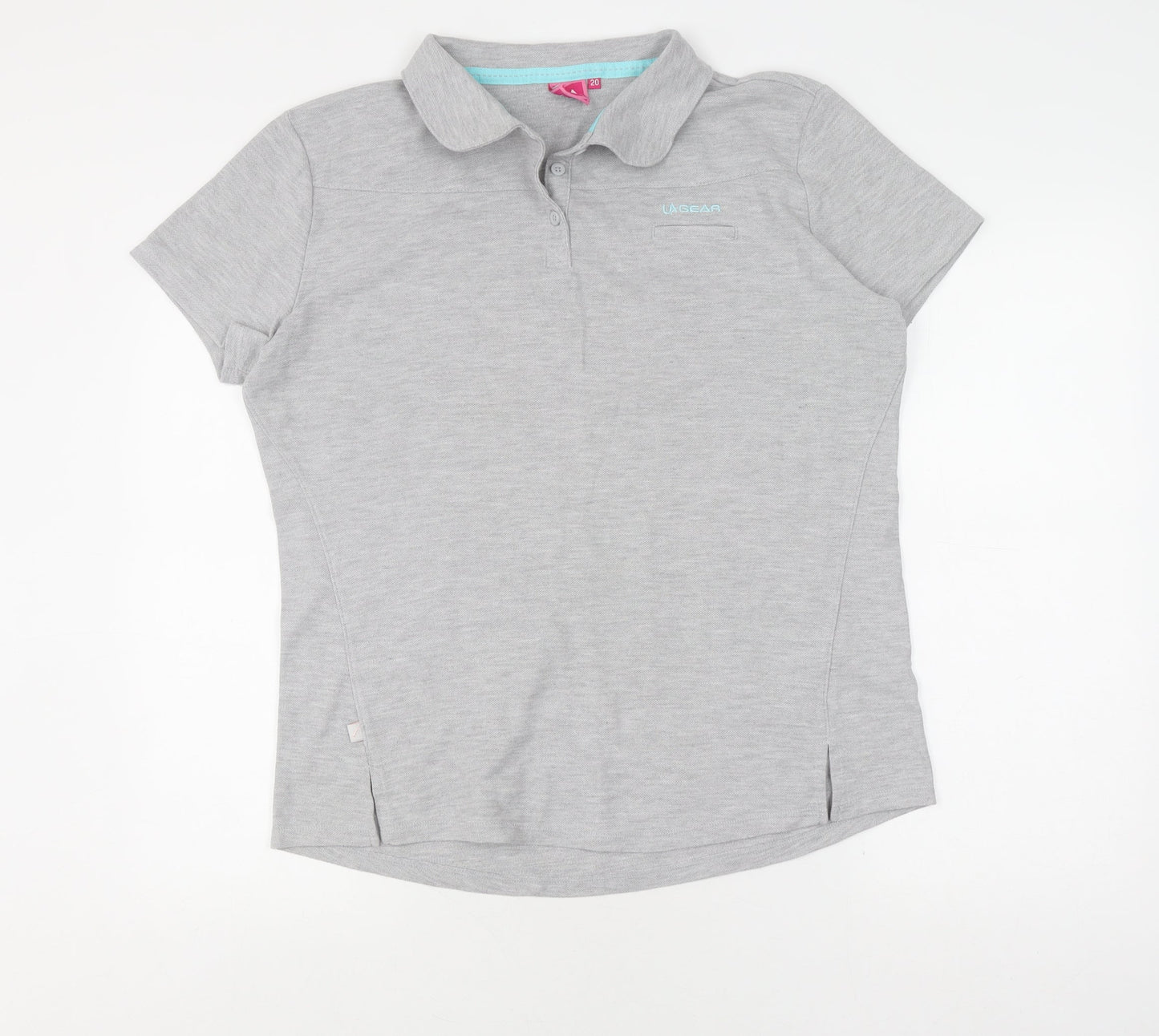 LA Gear Women's Grey Polo Short Sleeve Size 20