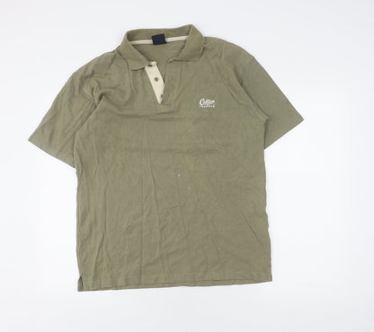 Cotton Traders Men's Green Polo Shirt M