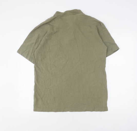 Cotton Traders Men's Green Polo Shirt M