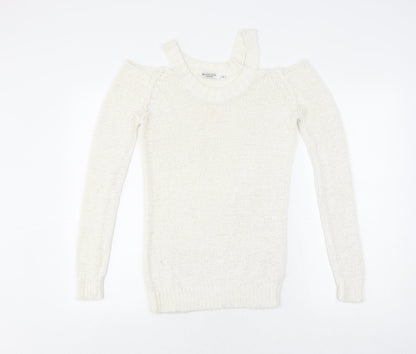 Womens UK Size 10 Brave Soul White Pullover Jumper