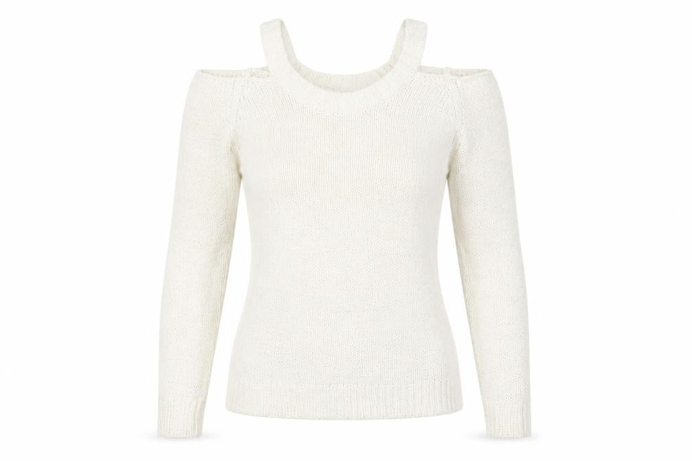 Womens UK Size 10 Brave Soul White Pullover Jumper