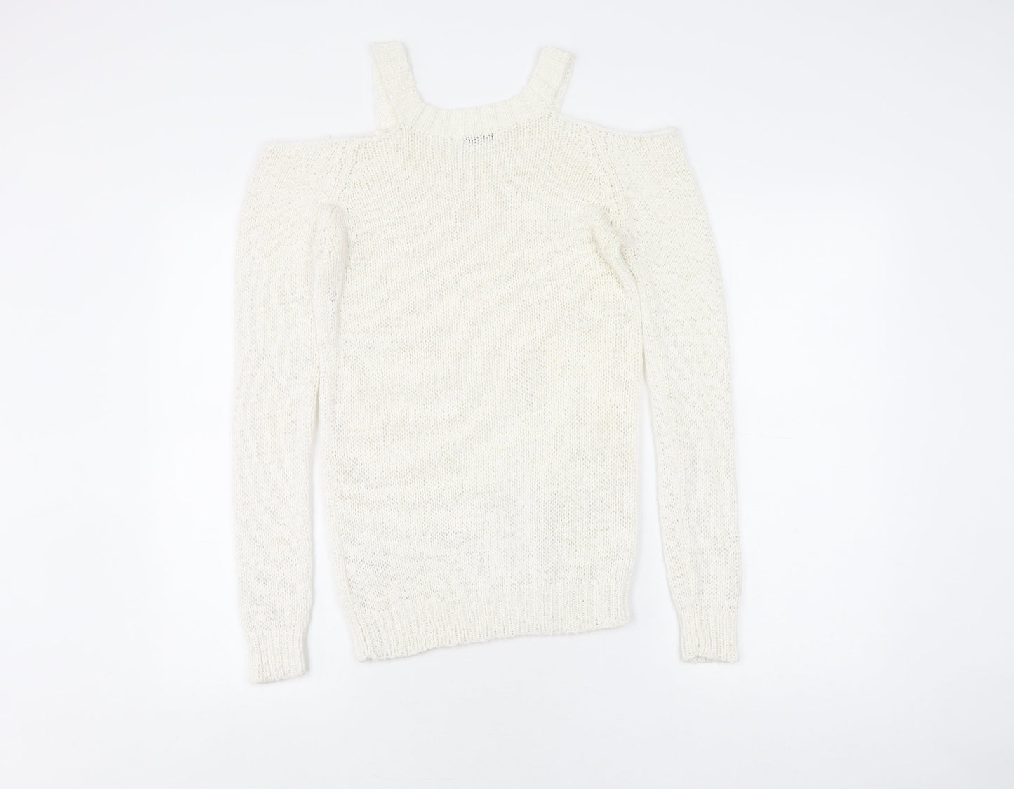 Womens UK Size 10 Brave Soul White Pullover Jumper