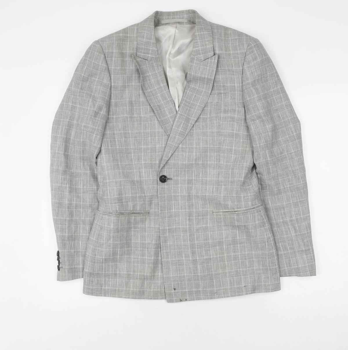 Mens UK Size 36 Topman Regular Grey Suit Jacket