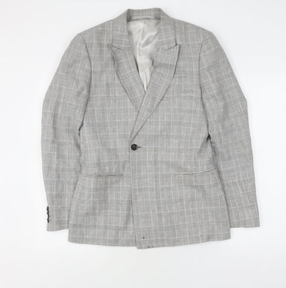 Mens UK Size 36 Topman Regular Grey Suit Jacket