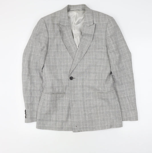 Mens UK Size 36 Topman Regular Grey Suit Jacket