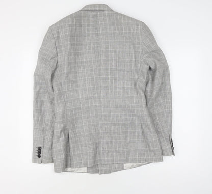 Mens UK Size 36 Topman Regular Grey Suit Jacket