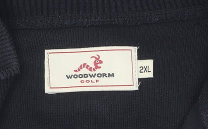 Woodworm Men's Black Pullover Sweatshirt 2XL