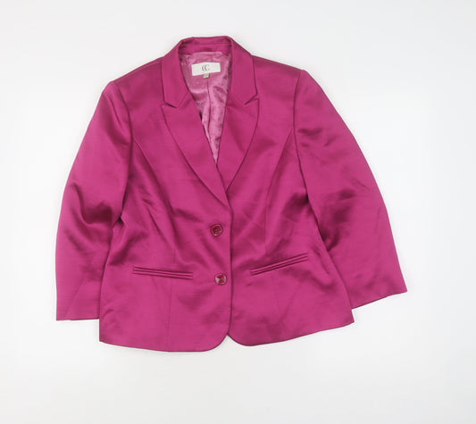 CC Women's Pink Blazer - Size 12, Classic Fit
