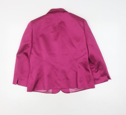 CC Women's Pink Blazer - Size 12, Classic Fit