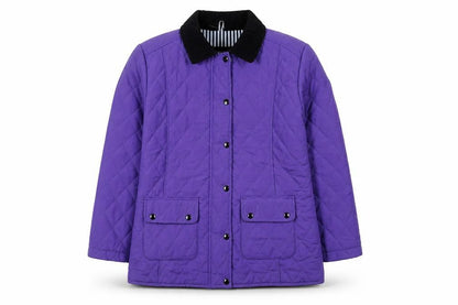 Urban Diva Women's Purple Quilted Jacket L Casual Autumn