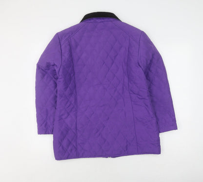 Urban Diva Women's Purple Quilted Jacket L Casual Autumn