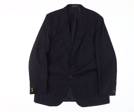 Mens UK Size 42 St Michael Regular Black Suit Jacket