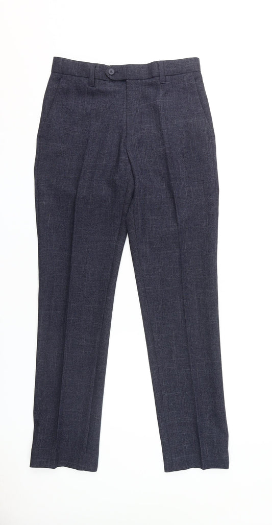 Next Men's Grey S Trousers, Regular Fit, Formal