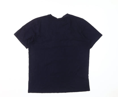 NICCE Men's Blue Logo T-Shirt M, Crew Neck, Cotton, Casual