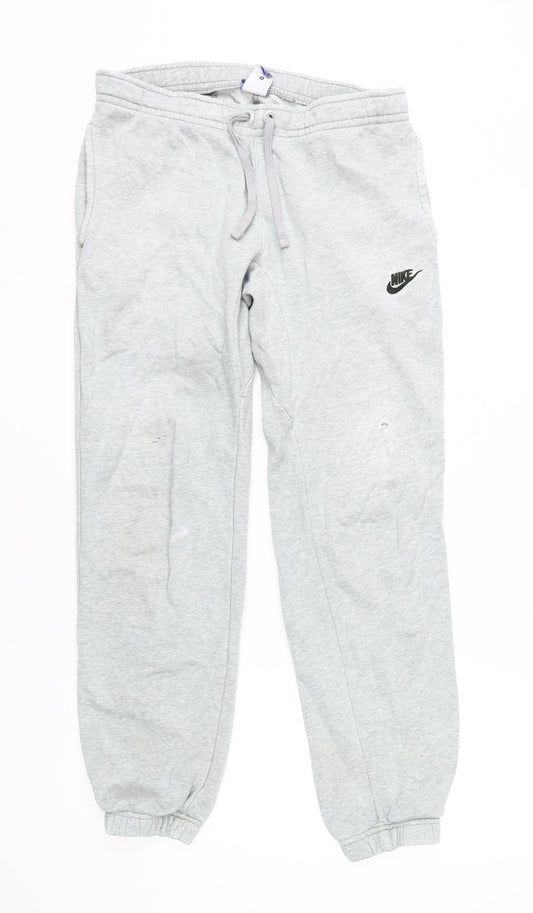 Nike Men's Grey Joggers Small Size Elastic Waist